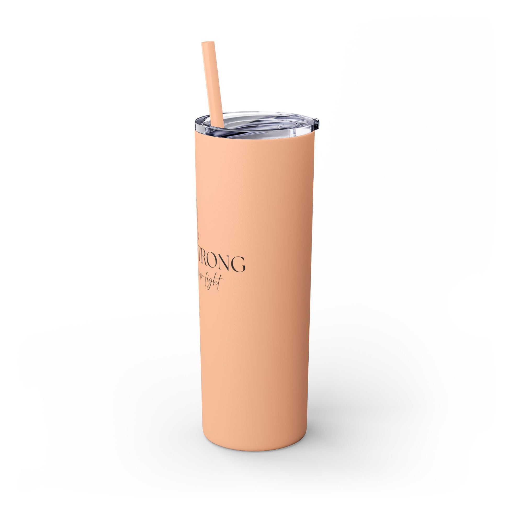 Callie Strong Skinny Tumbler • 20oz Insulated Stainless Steel Cup with Straw • Her Fight Is Our Fight Fundraiser Drinkware