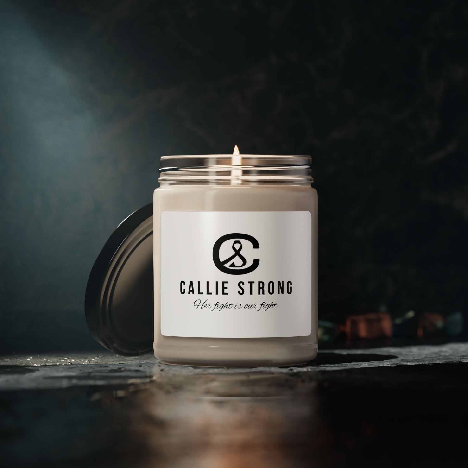 Callie Strong Fundraiser Soy Candle • Her Fight Is Our Fight Awareness Gift • Eco-Friendly Scented Candle for Home & Gifting