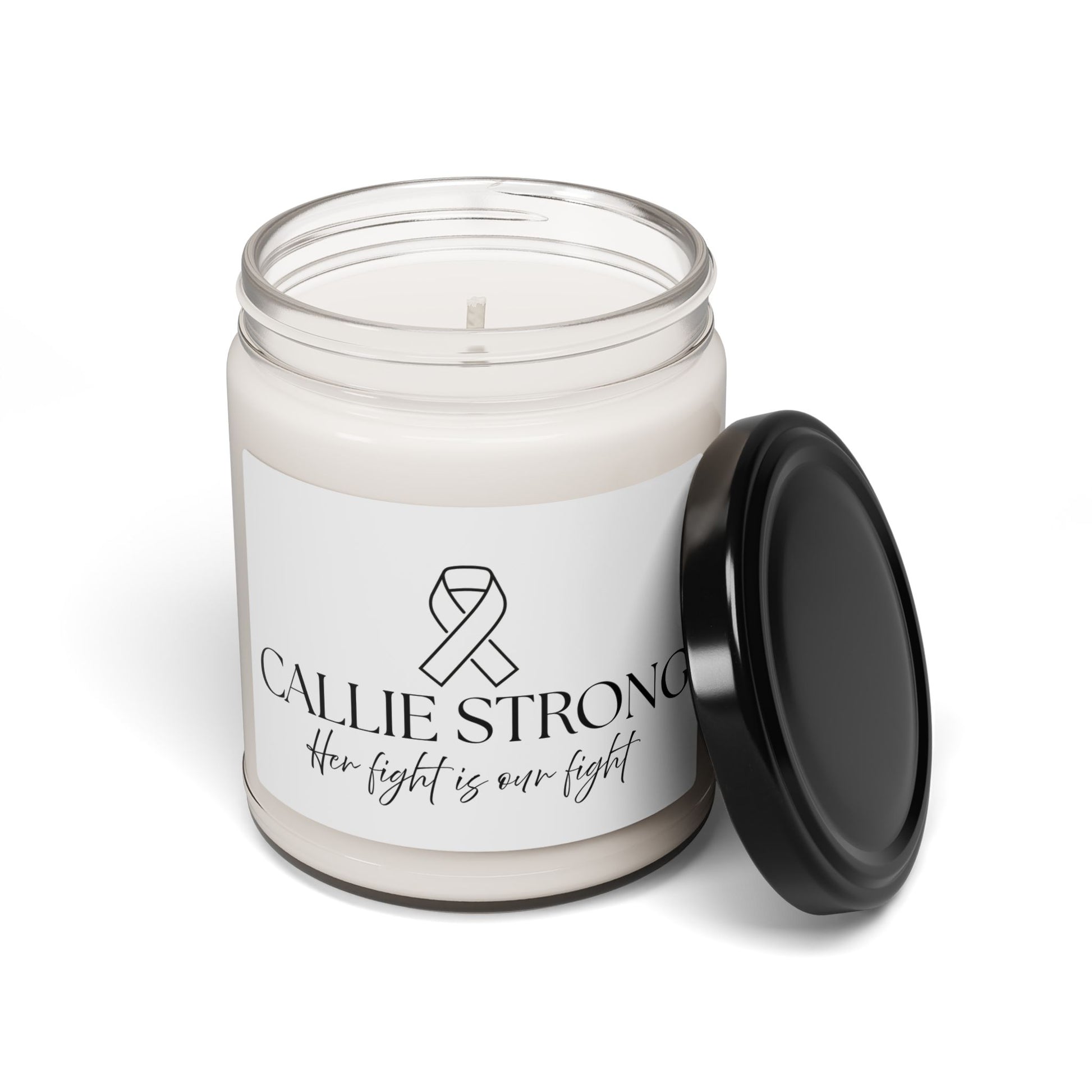 Callie Strong Fundraiser Soy Candle • Her Fight Is Our Fight Awareness Gift • Eco-Friendly Scented Candle for Home & Gifting