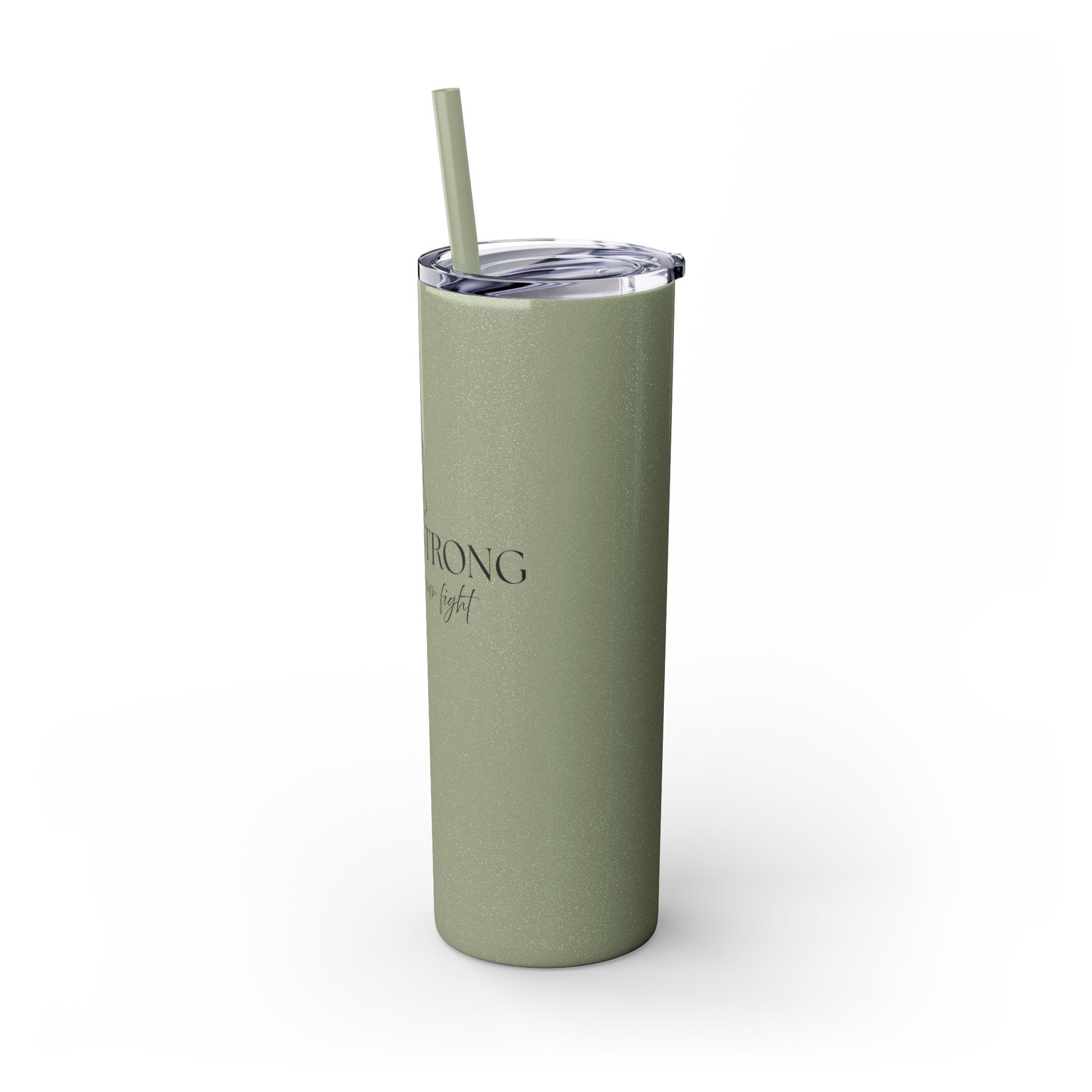 Callie Strong Skinny Tumbler • 20oz Insulated Stainless Steel Cup with Straw • Her Fight Is Our Fight Fundraiser Drinkware
