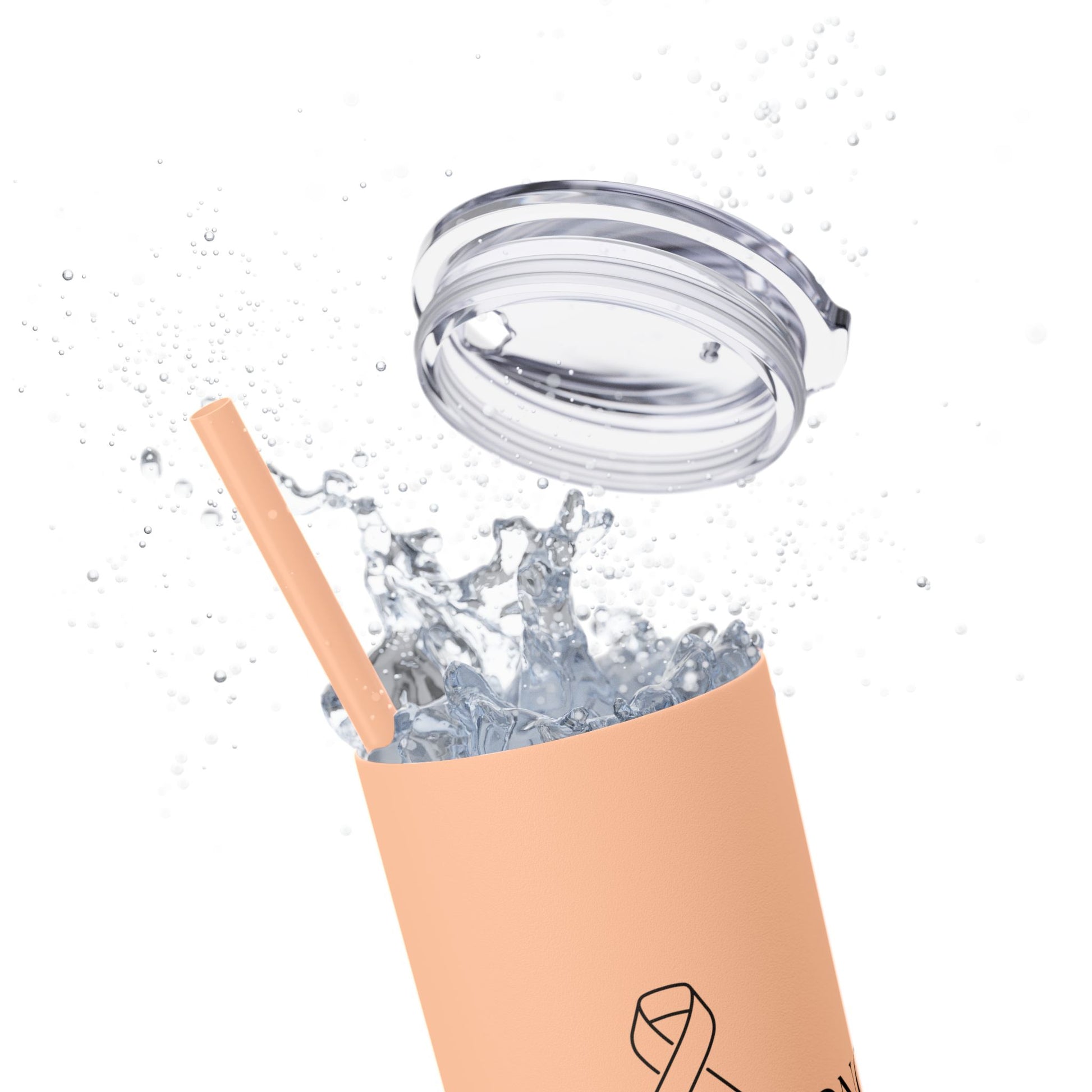 Callie Strong Skinny Tumbler • 20oz Insulated Stainless Steel Cup with Straw • Her Fight Is Our Fight Fundraiser Drinkware