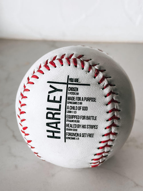 Personalized Scripture Baseball Christian Gift for Senior Graduate Custom Name Bible Verse Keepsake Faith Baseball Gift for Him
